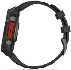 Смарт-часы Garmin Fenix 8 47 mm Amoled Slate Gray with Black Silicone Band, серый (010-02904-00)