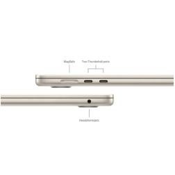 Ноутбук Apple MacBook Air 15 (M3, 8C CPU/10C GPU, 2024), 8 ГБ, 512 ГБ SSD, Starlight (сияющая звезда)