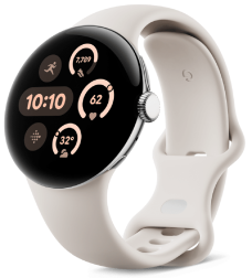 Смарт-часы Google Pixel Watch 3 41mm Polished Silver Aluminum Case/Porcelain Active Band