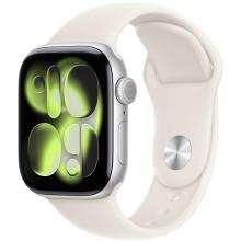 Apple Watch Series 11 42mm Silver Aluminum Case with Sport Band, Starlight