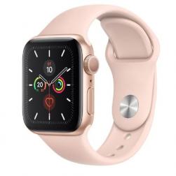 Apple Watch 5 44mm Rose Gold Aluminum Case with Gold Sport Band