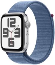 Умные часы Apple Watch SE 2023 GPS 44mm Silver Aluminium Case with Winter Blue Sport Loop (MREF3)